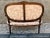 Wood Antique Louis XVI Style Walnut Silk Upholstered Settee Circa 1900-1920s For Sale - Image 7 of 11