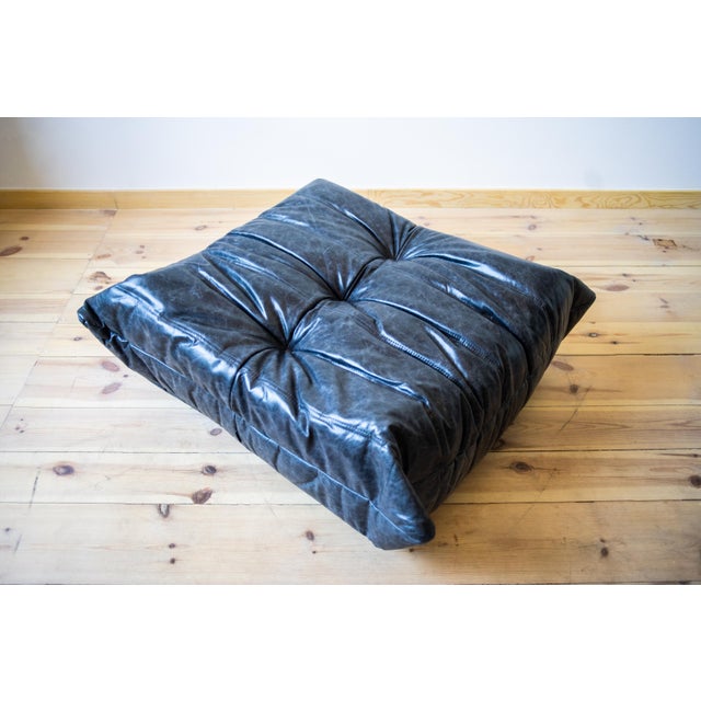 Black Togo Living Room Set in Dubai Leather by Michel Ducaroy for Ligne Roset, Set of 5 For Sale - Image 18 of 18