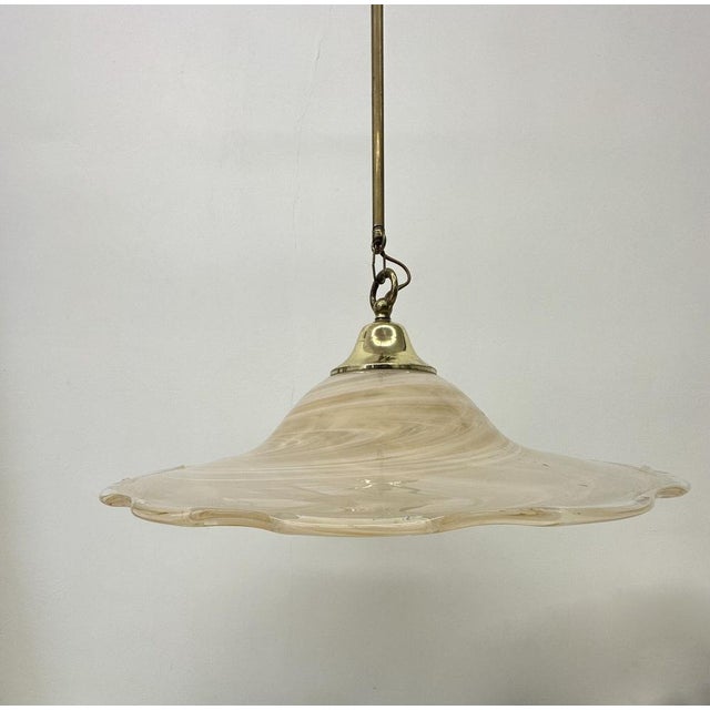Murano Glass Swirl Hanging Lamp, 1970s For Sale - Image 9 of 14