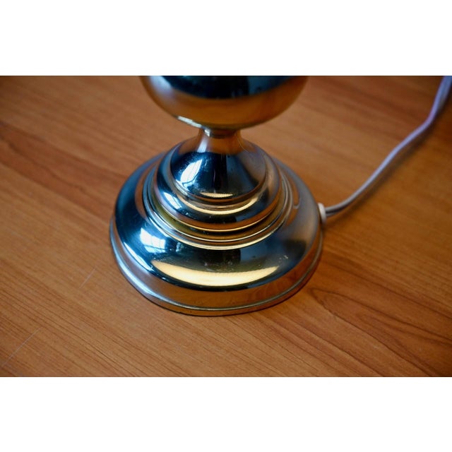 Metal Regency Scandinavian Table Lamp in Gilded Brass, 1960s For Sale - Image 7 of 13