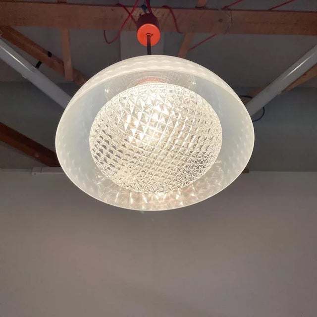 1970s Mid-Century Plastic and Glass Pendant, Czechoslovakia, 1970s For Sale - Image 5 of 7