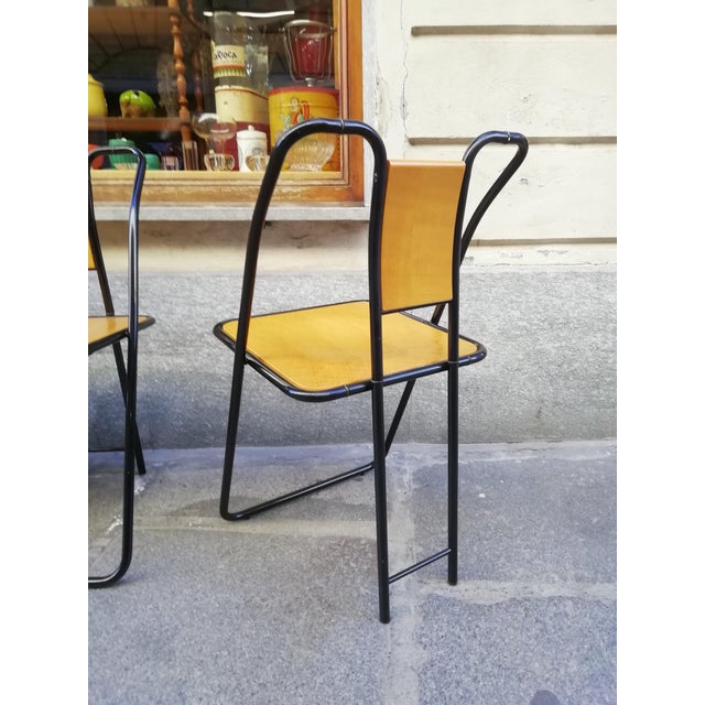 Folding Chairs by Pietro Arosio for Airon, 1980s, Set of 4 For Sale - Image 4 of 12