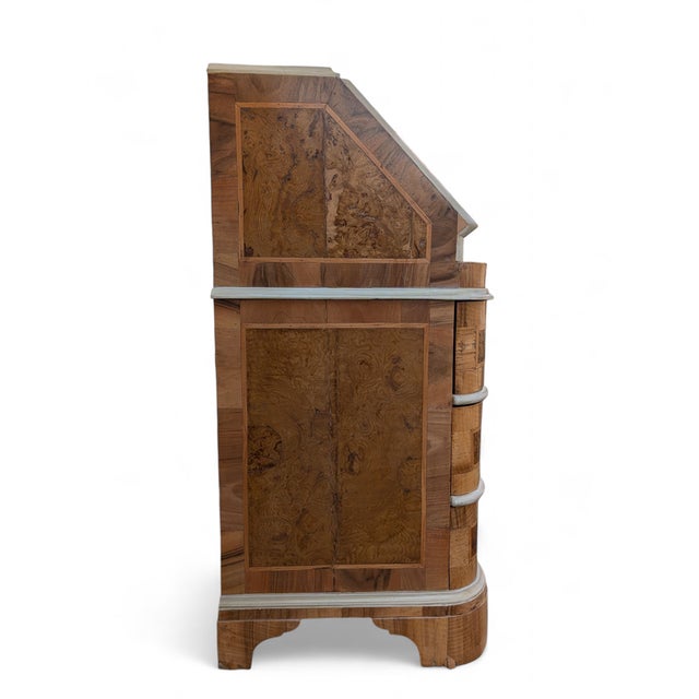 Venetian Style Walnut Desk with Drop-Leaf Door For Sale - Image 6 of 14