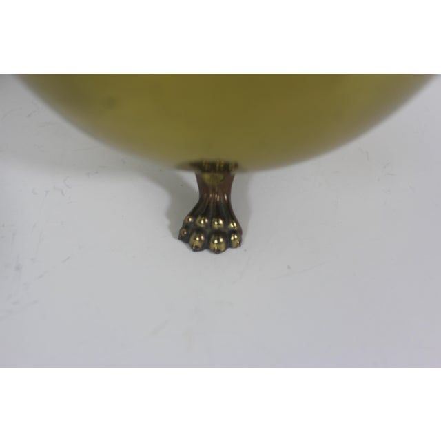 Vintage Claw Footed Brass Planter Made in England For Sale - Image 10 of 10