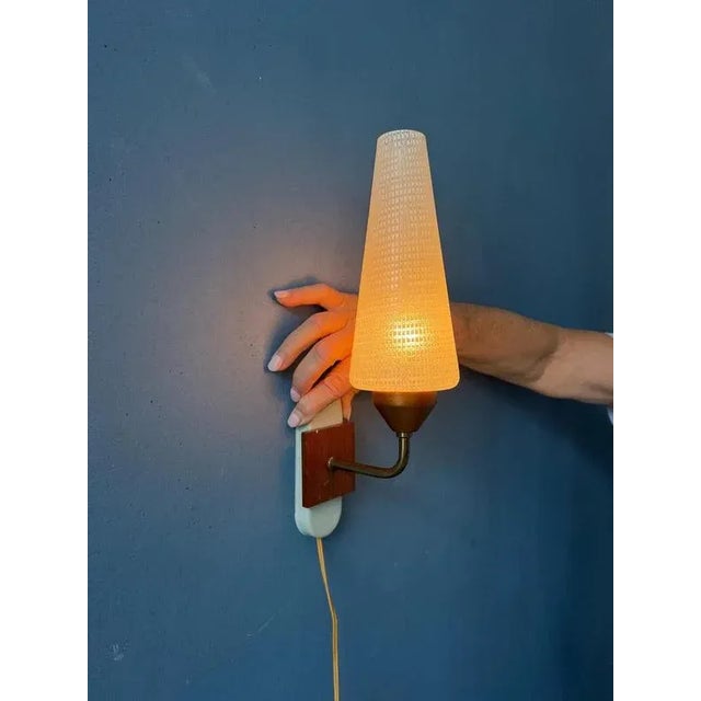 Vintage Glass Wall Sconce For Sale - Image 11 of 11