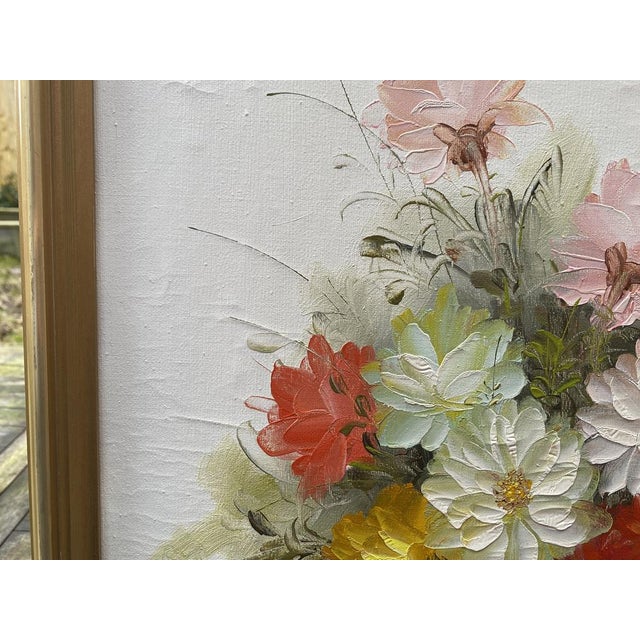 C. J. Basha, A Colourful Bouquet, Oil on Canvas, 1970s, Framed For Sale - Image 13 of 16