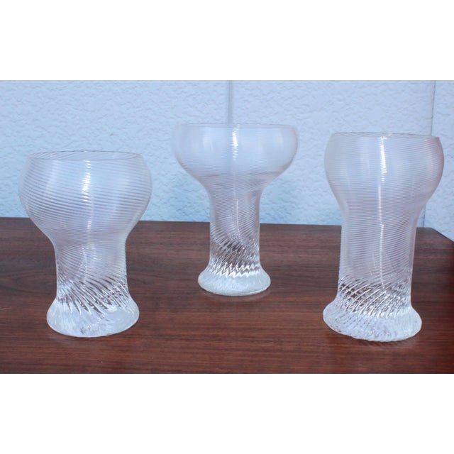 Glass Mid 20th Century Rosenthal Modern Swirl Glasses - Set of 18 For Sale - Image 7 of 11