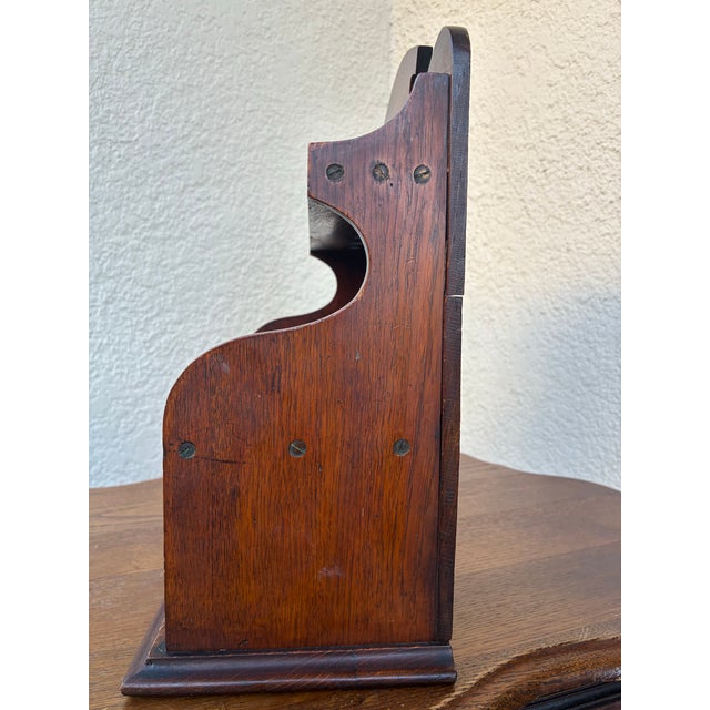 Mid 19th Century Victorian English Pipe Rack With Drawer, Walnut Wall Shelf, Circa 1865 For Sale - Image 5 of 12