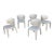 Set of 5 Cassina Hola Leather Chairs designed by Hannes Wettstein For Sale