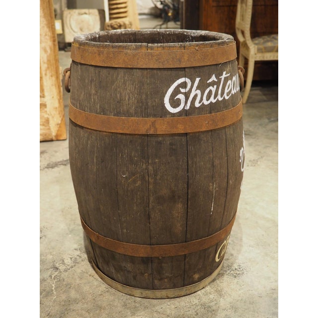 1920s Chateau Villaret French Antique Champagne Barrel or Planter, Circa 1920s For Sale - Image 5 of 12