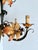 Metal Vintage Italian Florentine Hand-Painted Tole Floral 5-Light Chandelier, 1940s For Sale - Image 7 of 18
