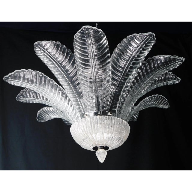 Italian 21st Century Italian Fern Murano Glass Flush Mount by Fabio LTD For Sale - Image 3 of 5