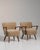 1940s Mid-Century Modern Cream Wood Pair of Club Chairs For Sale - Image 10 of 12