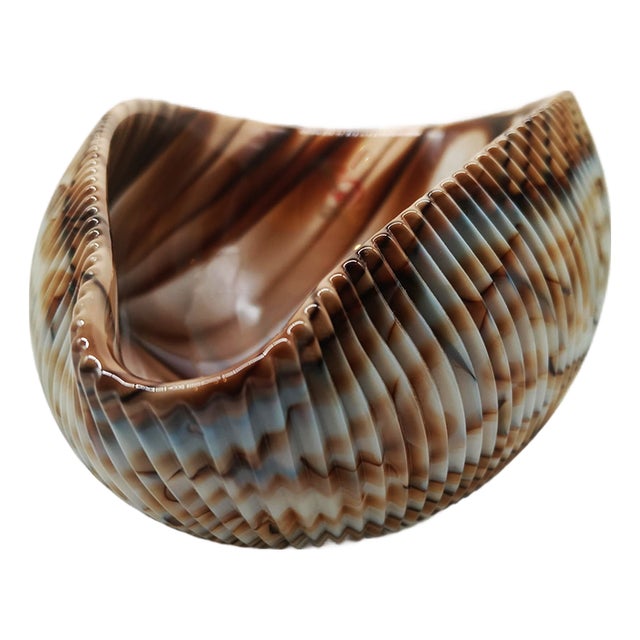 Vintage Italian Shell Ashtray in Murano Art Glass, 1960s For Sale