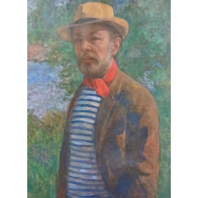 Oil on canvas, portrait of a man, possibly of the artist Francois Gall, also known as Ferenc Erdelyi Gall; Artist signed...