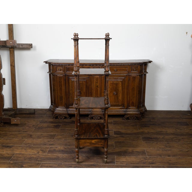 English 19th Century Wooden Trolley with Three Shelves and Single Drawer For Sale In Atlanta - Image 6 of 10