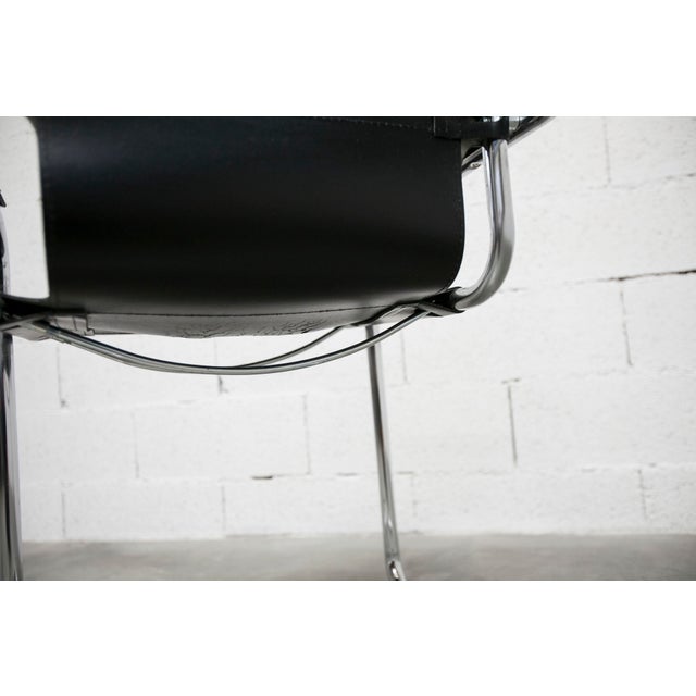 1960s Bauhaus Cantilever Armchair in Black Leather, 1960s For Sale - Image 5 of 15