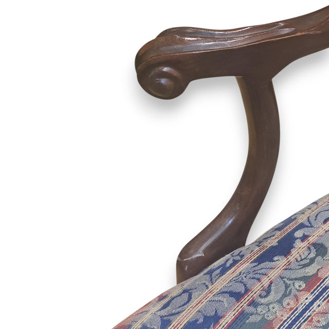 Vintage Chippendale Style Ball & Claw Upholstered Chair For Sale In Boston - Image 6 of 8