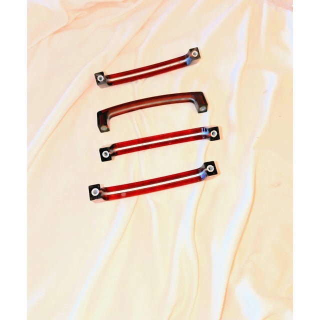 Modern Vintage Modern Lucite Cabinet Pulls - Set of 4 For Sale - Image 3 of 4