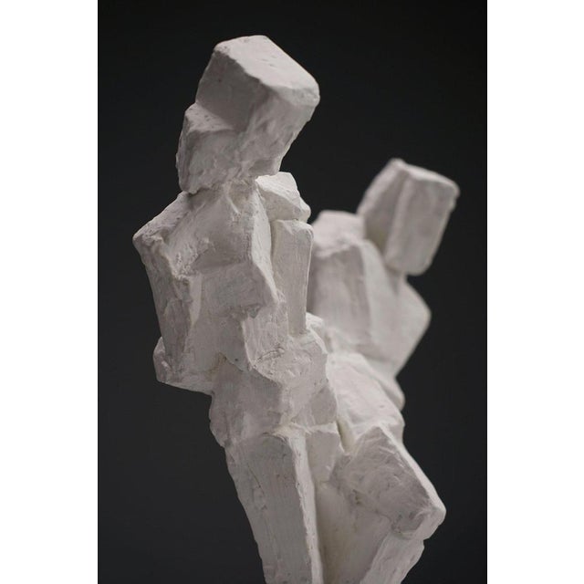 Ivory Cubist Abstract Sculpture, 1940s, Plaster For Sale - Image 8 of 14