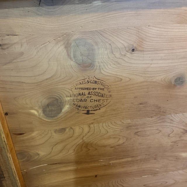 Antique West Branch Cedar Chest Carved Blanket Trunk Annie Sloan Black 48" For Sale - Image 10 of 11