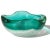 Glass Vintage Seguso Murano 1952 Green Incalmo Rim White Merletto Ribbons Italian Art Glass Decorative Bowl For Sale - Image 7 of 8