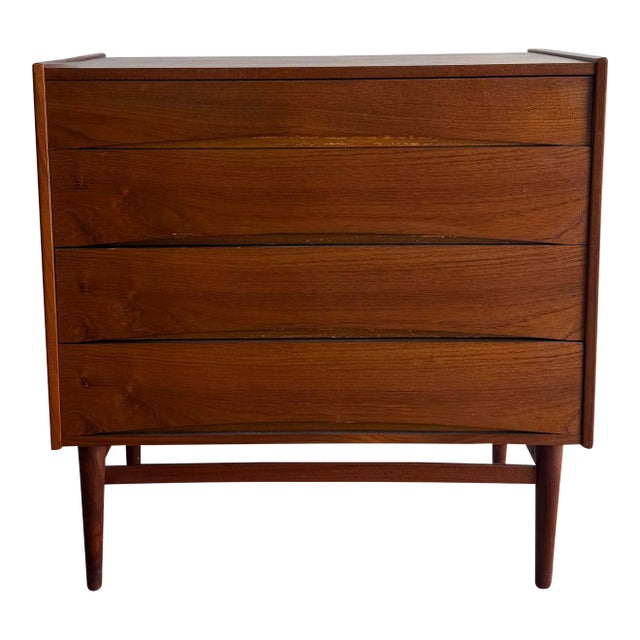 Vintage Danish Teak 4-Drawer Dresser in the Style of Arne Vodder - Mid-Century Modern Chest 1960s For Sale