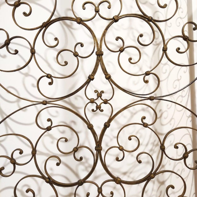 Wrought Iron Partition Gate, Italy, 1950s For Sale - Image 9 of 11