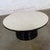 Brutalist Mid-20th Century Brutalist Heirloom Coffee Table by Weiman Carved Pedestal Base Ivory Marble Top For Sale - Image 3 of 18