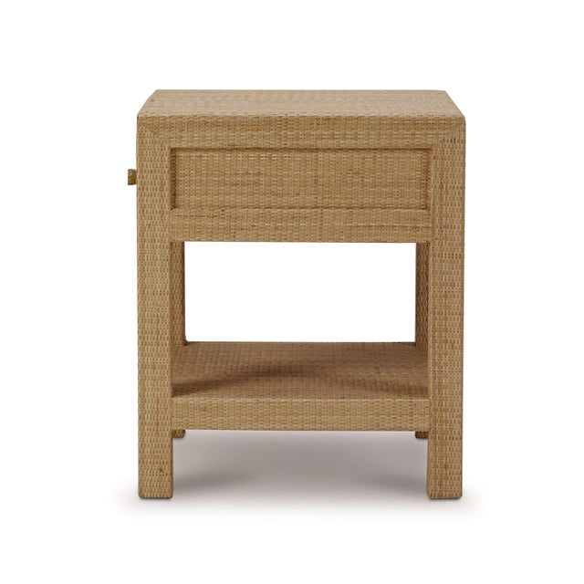 Modern Pair of Natural Rattan Nightstands For Sale - Image 3 of 10