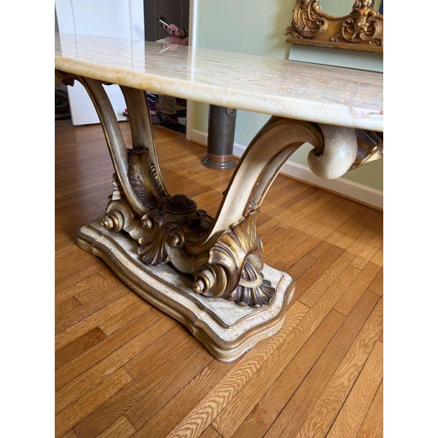 Gold Late 1800s Onyx Top Dining Table For Sale - Image 8 of 12