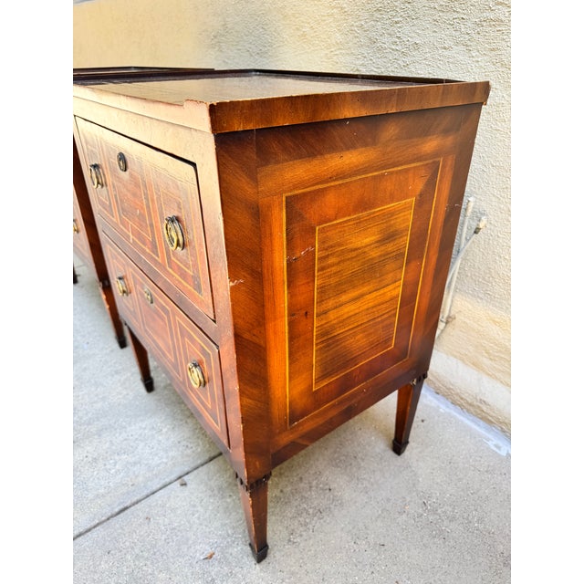 1990s Pair of Ebanista Wood Nightstand Sidetables For Sale - Image 14 of 17