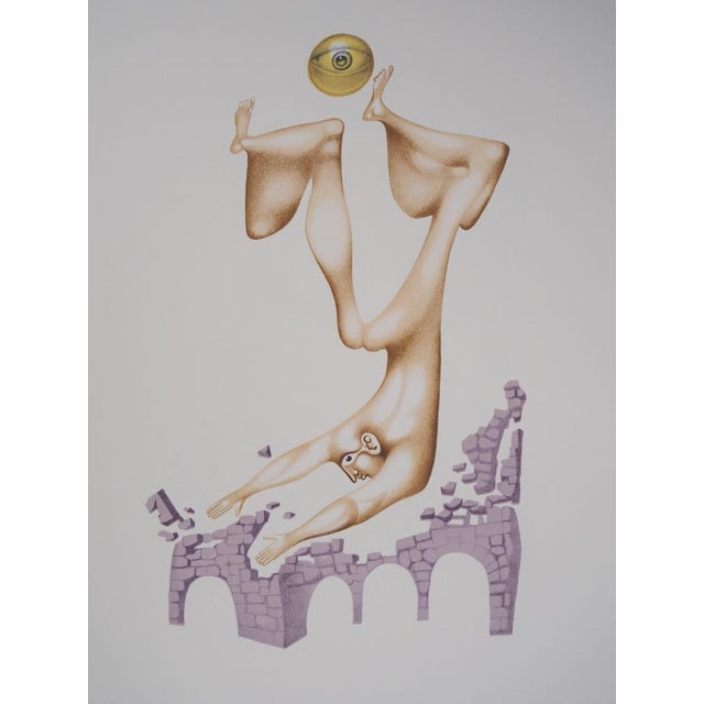 Modern Jules Perahim, The Hebrew Alphabet, Attachment to the Past, Original Lithograph For Sale - Image 3 of 5