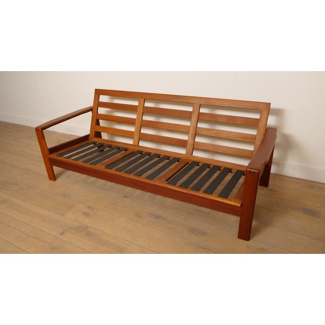 Vintage Three-Seater Sofa in Teak For Sale - Image 12 of 15