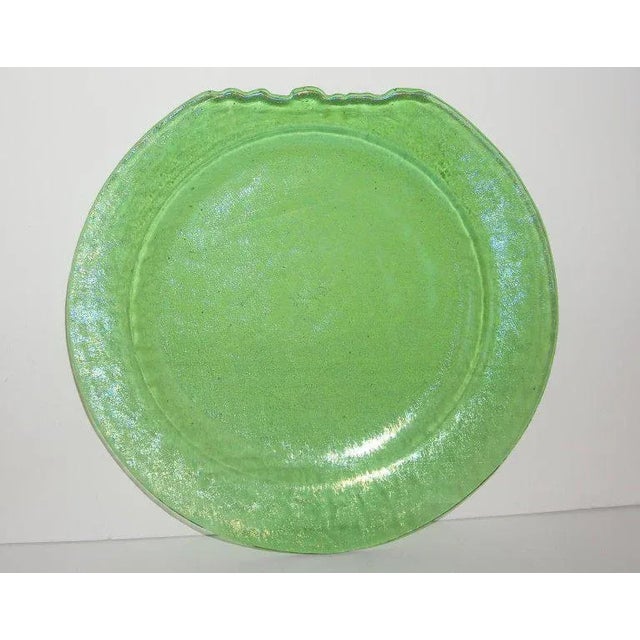 Artisan Green Glass Dinnerware Signe - Set of 3 For Sale - Image 9 of 10