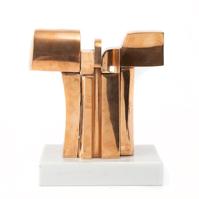 José Luis Sanchez, Abstract Sculpture, 1970s, Bronze and Plastic For Sale - Image 4 of 5