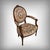 These Louis XVI style armchairs, crafted from stained beechwood, embody the finesse of the last great movement of the 18th...