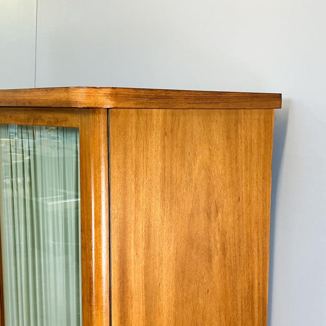 Art Deco Wood Cabinet with Glass Doors, 1930s For Sale - Image 6 of 13