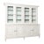 19th Century Large White Gustavian Style Pine Bookcase Display Cabinet With Glass Doors For Sale
