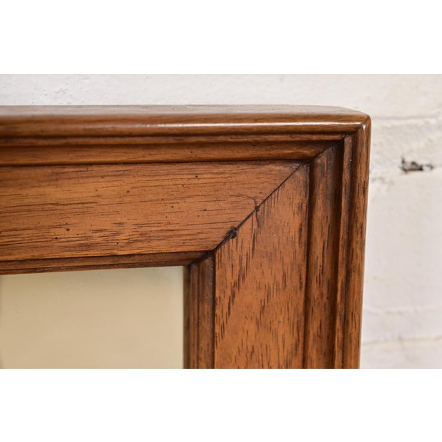 Wood Drexel Mid-Century Modern Large Walnut Framed Wall Mirror, 1960s For Sale - Image 7 of 10