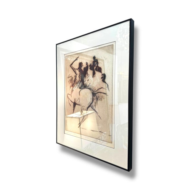 “Mythical Return” by G. deGroat is a dramatic, movement-filled composition rendered in expressive, gestural linework and...