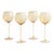 Siren White Wine Goblets - Marigold with Gold Rim, Set of 4 For Sale