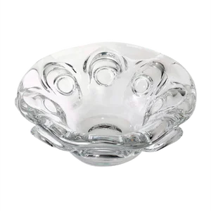 Large Mid-Century Crystal Bowl from Val Saint Lambert