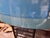 Paint Vintage Postmodern Blue Lacquer Demi-Lune Writing Desk or Vanity For Sale - Image 7 of 8