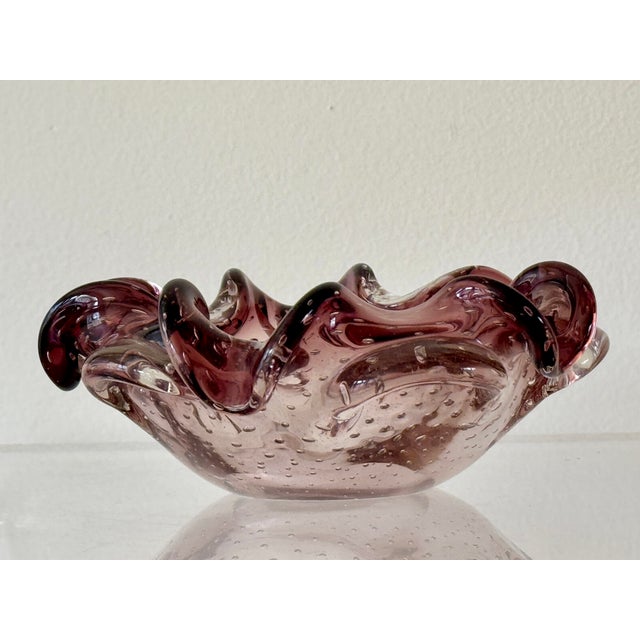 Italian 60’s Italian Bullicante Glass Dish For Sale - Image 3 of 12