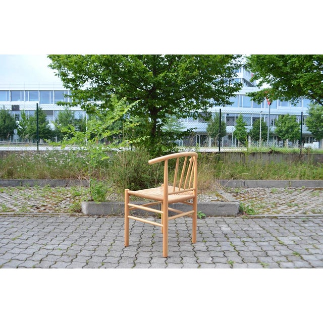 Yellow Modern Danish Model J-151Beech Dining Chair by Erik Ole Jorgensen for Kvist Mobler, 1960s For Sale - Image 8 of 18