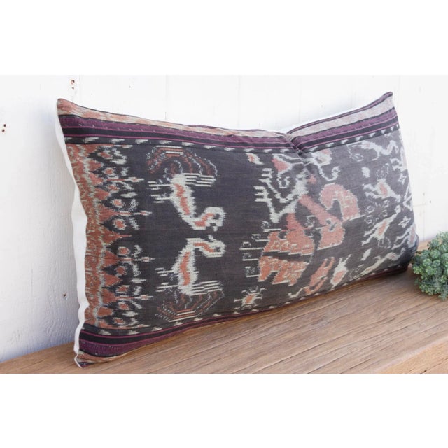 Asian Kerinci Antique Sumatran Ikat Pillow For Sale - Image 3 of 9