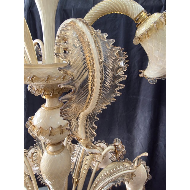 Vintage Murano Chandelier, 1980s For Sale - Image 4 of 14