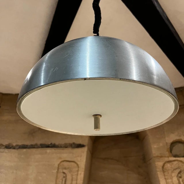 Stilnovo Demilune Pendant Lamp, Aluminum & Plexiglass, Milan, Mid-Century Modern For Sale In San Diego - Image 6 of 8