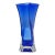 Mid-Century Murano Cobalt Blue Sommerso Helix Twist Glass Vase, 1970s For Sale